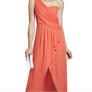 BCBG Kail One Shoulder Draped Gown